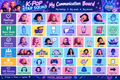 K-Pop Star Squad Communication Board, featuring 2 Digital Cards