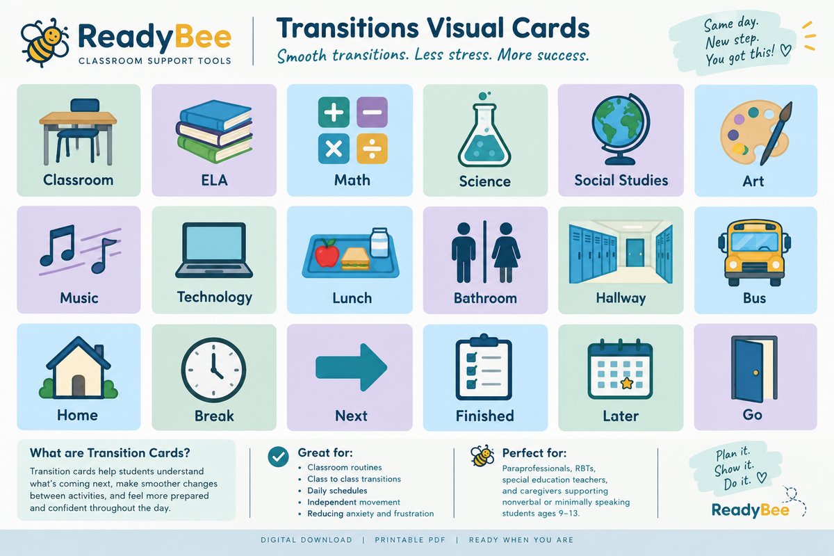 ReadyBee Transitions Visual Cards